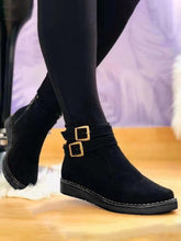 Botas de gamuza con cremallera lateral al tobillo